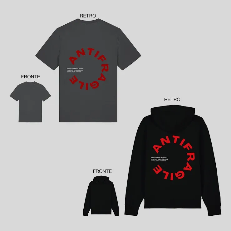combo-2b Combo T-shirt Grigio Antracite + Felpa Nera Over - immagine 1